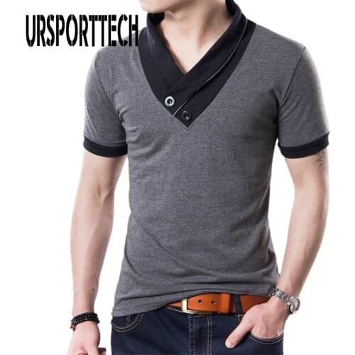 Summer T shirt Men Big Size Short Sleeve V-neck Cotton T shirt Men Oversize Casual T-shirt For Men Fitness Streetwear Tops Tees