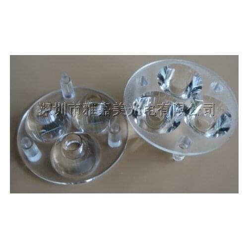 High transmittance.high quality CREE lens diameter 50MM 15degrees 3 in 1 CREE XLamp XR-E LED lens 1W 3W Reflector Collimator