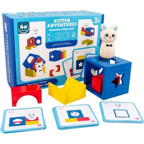 Montessori Wooden Puzzle Box with Secret Bunny Boo Hide Rabbit Magic Box Brain Teaser Wooden Toys Puzzles Box for Kids Toy Gift