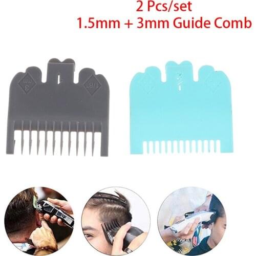 2PCS 1.5mm+3mm Limit Comb Set Cutting Guide Comb Hairdressing Tool Set Compatible With Electric Hair Clipper