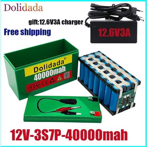 The new 12 volt 3s7p lithium ion battery 40Ah is suitable for outdoor lighting of agricultural sprayer sound reserve battery