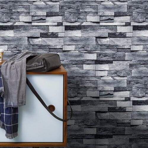 Retro brick pattern wallpaper Nordic self-adhesive 3d wall sticker living room bedroom background wall renovation wallpaper