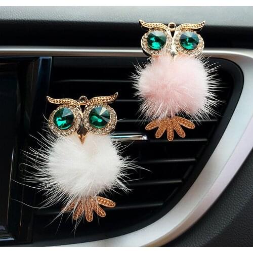 Car Air Freshener Interior Accessories Auto Outlet Perfume Clip Cute Crystal Owl Vent Solid Fragrance Diffuser Car-styling