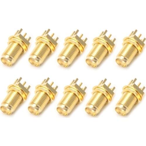 10pcs End Launch PCB Mount Mount SMA Female Jack Straight RF Connector Adapter