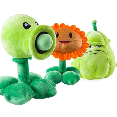 3pcs/lot Plants vs Zombies Pea Shooter Sunflower Squash Stuffed Plush Toys Games PVZ Soft Plush Toy Doll for Kids Children Gifts