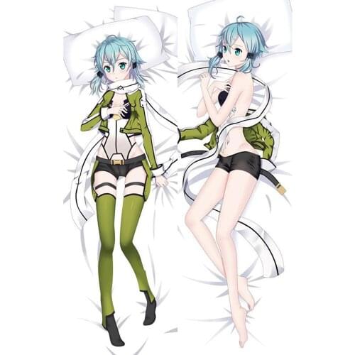 Sexy Girl Japanese Anime Sword Art Online GGO Sinon Girl Throw Otaku Dakimakura Gifts Bedding Hugging Body Pillow Case 150x50 CM