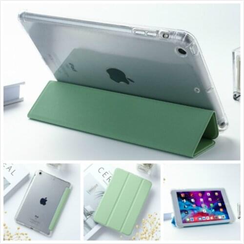 3 Folding Stand Case For IPad Pro 9.7/10.5/11 IPad 10.2 Transparent Back Shell IPad 9.7 5th 6th Air 2/3/4 Mini 2/3/4/5 Cover+Pen