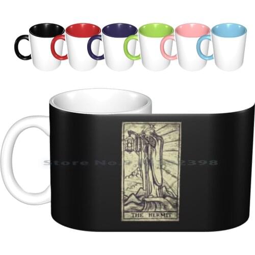 The Hermit Ceramic Mugs Coffee Cups Milk Tea Mug The Hermit Hermit Hermetic Occult Tarot Skeleton Witch Creative Trending