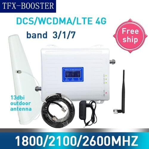 TFX-BOOSTER 1800/2100/2600 mhz Tri-Band Mobile Cellular Amplifier 3G 4G Mobile Network Booster GSM UMTS LTE 1800/2100/2600mhz