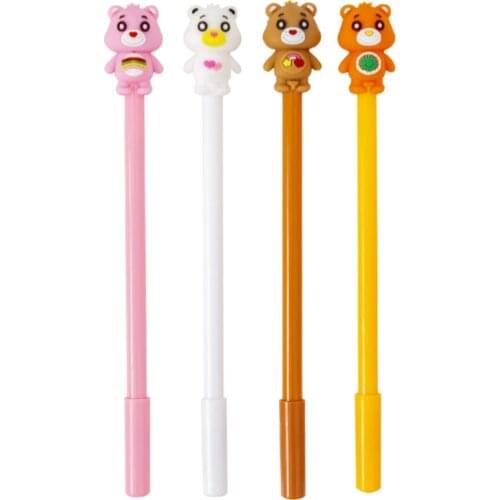 Creative Cute Bear Cartoon Pen Black 0.5mm Students Gel Student Stationery Gift Wholesale