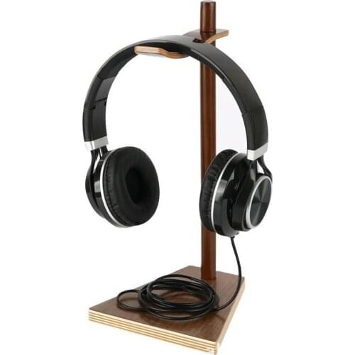 High-quality Earphone Bracket Head-mounted Innovative Solid Wood Headphone Rack Display Stand Holder For Headset Earbuds