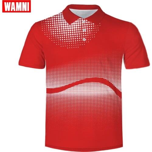 WAMNI 3D Tennis Shirt Breathable Heat Red Gradient Youth Geometric Man Sport Loose -shirt Quick Drying Shirt 2019 New