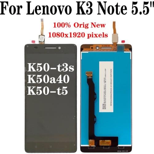 Shyueda 100% Original New For Lenovo K3 Note 5.5" K50a40 K50-t5 K50-t3s LCD Display Touch Screen Digitizer +Tool +Adhesive