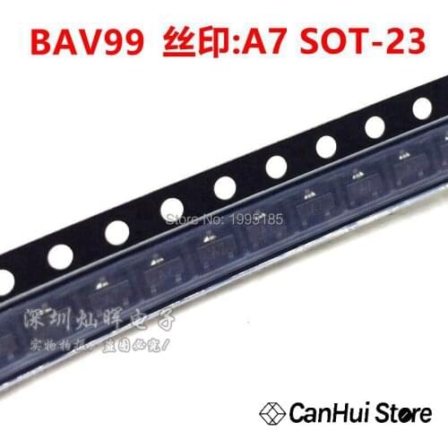 100PCS BAV99LT1G BAV99 SOT23 A7 SOT BAV99LT SOT23-3 Dual Series Switching Diode