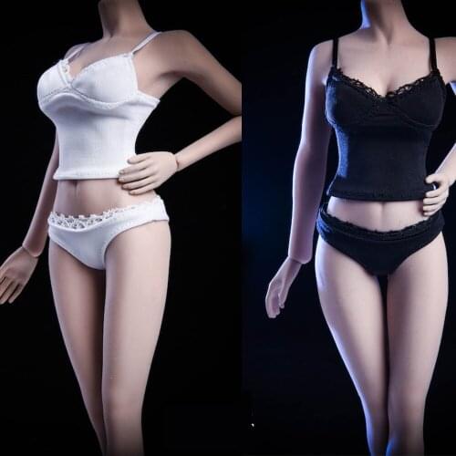 18XG26 1/ 6 Scale Female Clothes Sexy Suspenders Shorts Underwear For 12" TBLeague Seamless Body