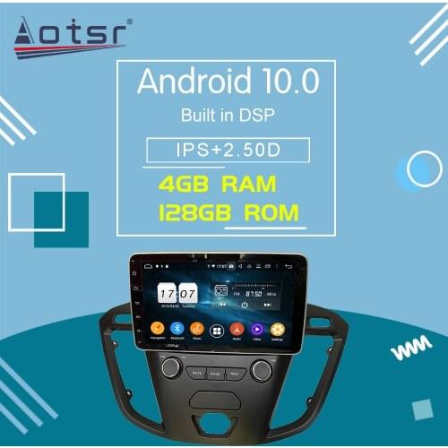 128GB For Ford Transit Custom 2016+ Android 10 Car Radio Player GPS Navigation Player Car Multimedia Player BT 4G LTE CARPLAY
