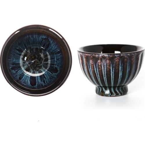 Kiln Changed Tea Cup Drinkware Jianzhan Porcelain Tea Bowl Teacup Ceramic Atique Glaze Tea Master Cup