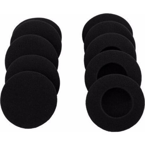 1000 Pcs 50MM Black Replacement Foam Earpads Pillow Ear Pads Sponge Repair Parts Covers Cups for 5CM Diameter Headset Headphones