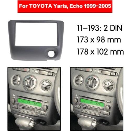 For Toyota Yaris Echo 1999-2005 Car Fascia Navigation Frame Dash Frame Kit For 9" Universal Android Multimedia Player