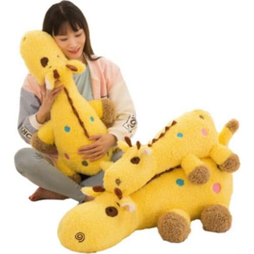 Fancytrader Giant Stuffed Sleeping Giraffe Pillow Doll Big Soft Lying Animals Giraffe Toys for Children 90cm 35inch