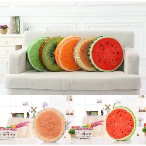 2021 Hot Sale Fruit Floor Cushion Office Chair Lumbar Pillow Soft Seat Pad Round Chair Slab Cushions Home Livingroom Decoration