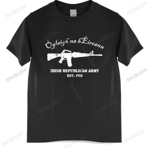 Cotton Tshirt mens summer Tops Men t shirt Women novelty tshirt The Irish Republican Army Ira Man Brand T-shirt Bigger size