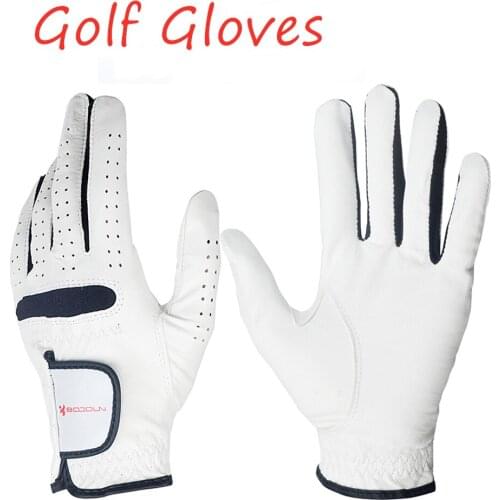 Cotton Sheep Skin Golf Club Gloves Right Left Hands Breathable Comfortable Men Gloves Plus Size Golf Gloves Free Shipping