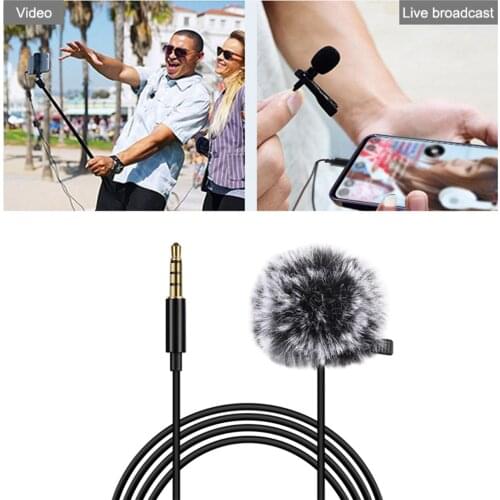 3.5mm/Type C Hands Free Computer Clip on Mini Lapel Microphone