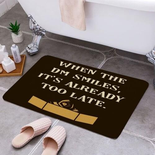 When the DM Smiles 3D Print Doormats Rectangle Non-Slip DoorMat Bedroom Kitchen Entrance Print Door rugs Dropshipping