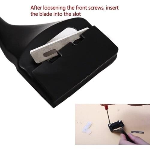 Metal Leather Skiver,Sharp Skiver with Comfortable Grip,Convenient Leather Working Tool with Three Skiver Blades for Leather DIY