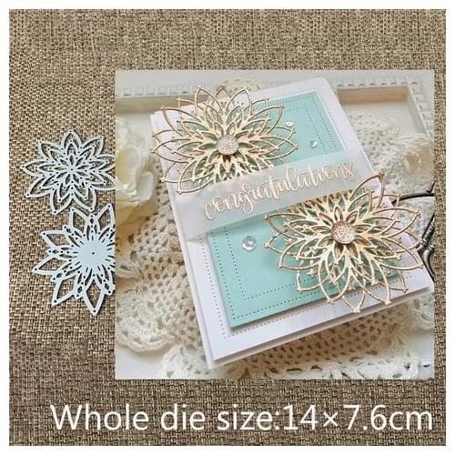 Layers Hollow Flower Lace Metal Cutting Dies DIY Etched Dies Craft Paper Card Making Scrapbooking Embossing