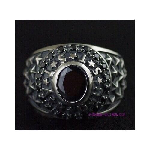 Restore ancient ways 925 sterling silver Thai silver male ring - star ring