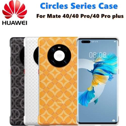 Original HUAWEI Mate 40/40 Pro/Mate 40 Pro+ 40 pro plus Circles Series Case cover Frameless sides,leather PU Phone case cover