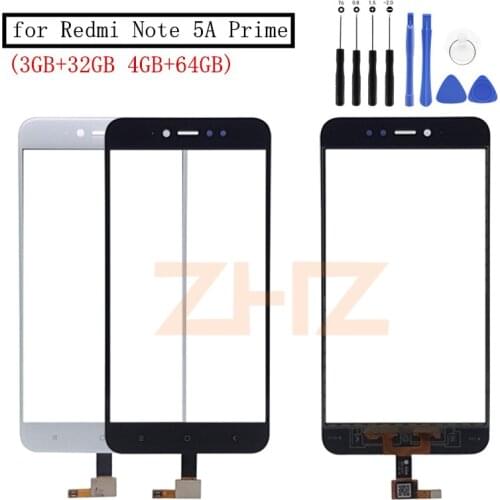 For Xiaomi Redmi Note 5A Prime Pro Touch Screen Front Glass Touch Panel Cover Front Outer Glass Lens Repair Parts + Repair Tools