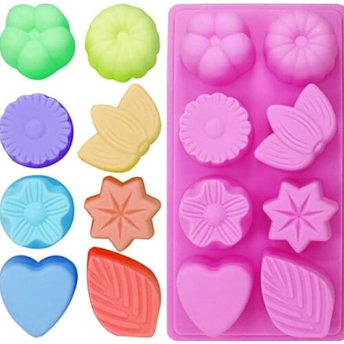 Flower Heart Shell Shape Silicone Mold Chocolate Jelly Moon Moulds Soap Cake Decorating Tools DIY Kitchen Bakeware New design