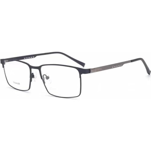 Titanium Alloy Spring Hinge Superelastic Men Frame Custom Made Prescription Glasses Photochromic Grey/Brown Myopia Near-sighted