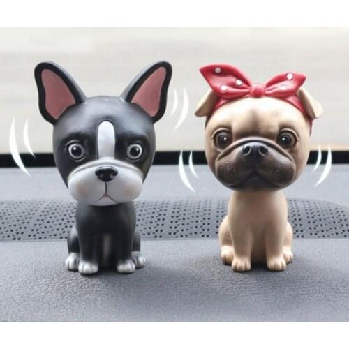 Dog Shaking Head Ornaments PVC Figures Doll Kawaii Decoration Automobiles Interior Dashboard Nodding Toys Accessories