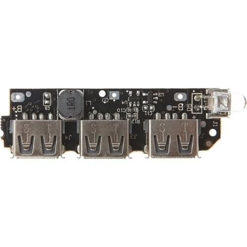 5V 2.1A 3 USB Power Bank Battery Charger Module Circuit Board Step Up Boost DIY