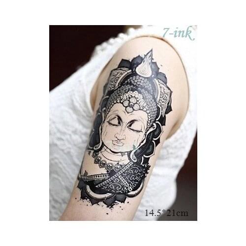 Waterproof Temporary Tattoo Sticker Buddha Tattoo Water Transfer fake tatto flash tattoos large size man women