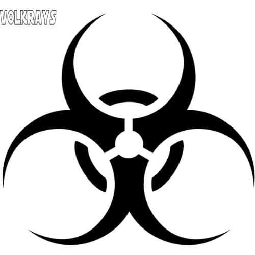 Volkrays Motorcycles Car Sticker Biohazard Symbol Popular Creative Vinyl Sticker Car-styling Decal Accessories,15cm*13cm