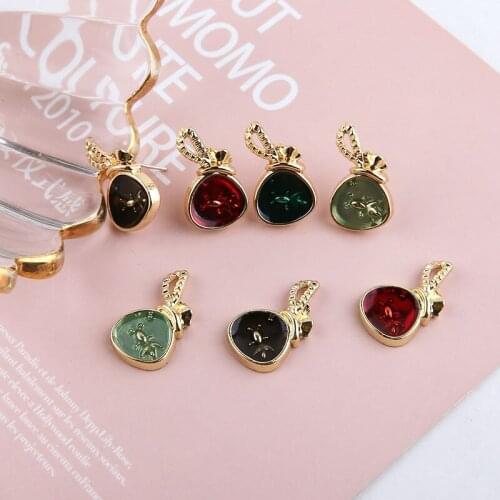 6pcs New 2019 Korean Earrings For Women Girls Alloy Fun Goldfish Bag Pendant Fashion Stud Earrings Diy Jewelry Accessories