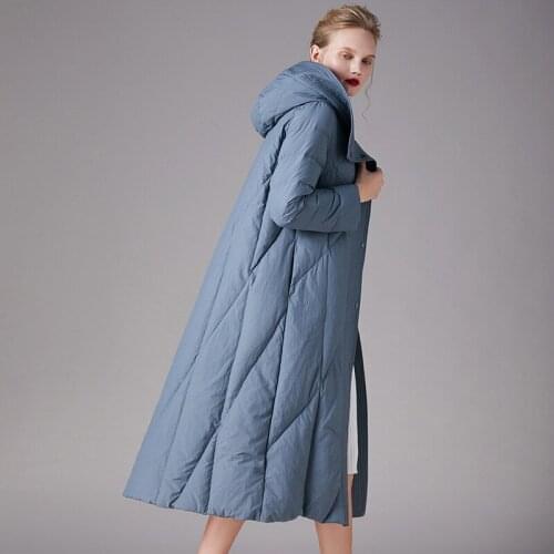 Down jacket female 2019 new 90 white duck down thickening hooded han edition womens down jacket a undertakes to boom