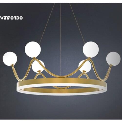 New Modern Luxury LED Ceiling Chandelier Lighting With Crown Design For Living Room Bedroom Kids Lamp 220V /110V