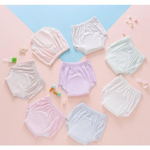 5pcs/lot Baby Potty Toilet Training Pants Mesh Breathable Nappies Boys Girls Underwear for Toddler Panties Reusable Baby Pants