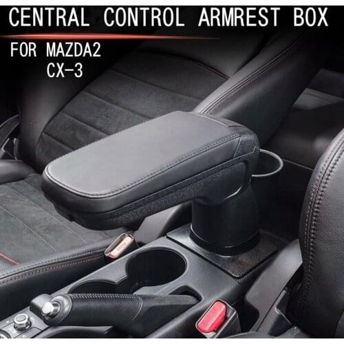 Car Central Armrest Box Punch-Free Central Console Armrest Box Storage Box for Mazda CX-3 2015-2018 Mazda 2 2020-2021