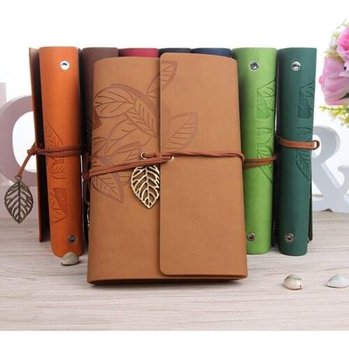 Leaf Notebook Simple Small Fresh Notebook Notepad Variety Of Colors For Office School Supplies New Arrive 145*105MM