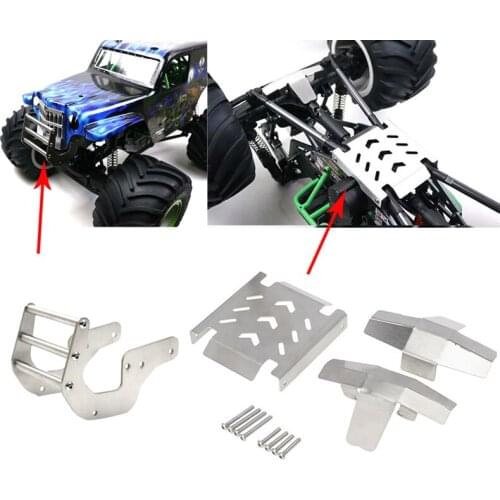 Chassis Armor Protector Plate + Front Bumper Kit For LOSI LMT 4WD Solid Axle Monster RC Truck Car Repair Upgrade Repair Parts