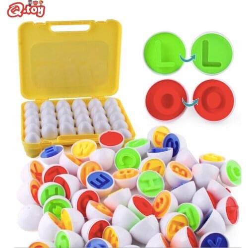 Letters Matching Eggs 26PCS ABC Alphabet Color Recognition Sorter Puzzle Uppercase Learning Educational Fine Motor Skill Toy