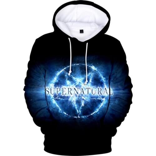 Childrens Hoodies Supernatural Hoodie Men/Women Sweatshirt 3D Print Supernatural Hoodies Streetwear Boys/girls And Kids Clothes