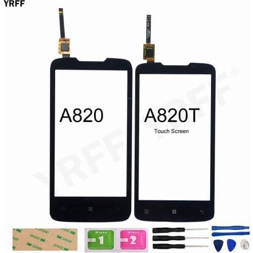 For Lenovo A820 A820T Touch Screen Digitizer Sensor Front Outer Glass Panel Touch Assembly Parts